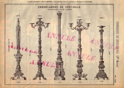 BROU_1923_PL125 – Candélabres de vestibule, girandoles pour lampes