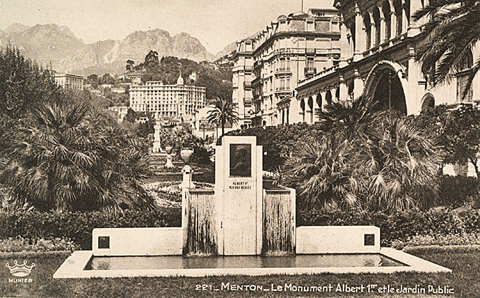 Monument à Albert Ier roi des Belges – Menton